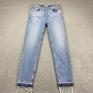 RE/DONE Women's '90's High Rise Ankle Crop Skinny Button Fly Jeans  | Size:  28